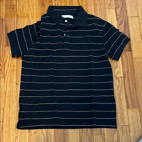 Zara Black Polo with White Stripes - Picture 1 of 2